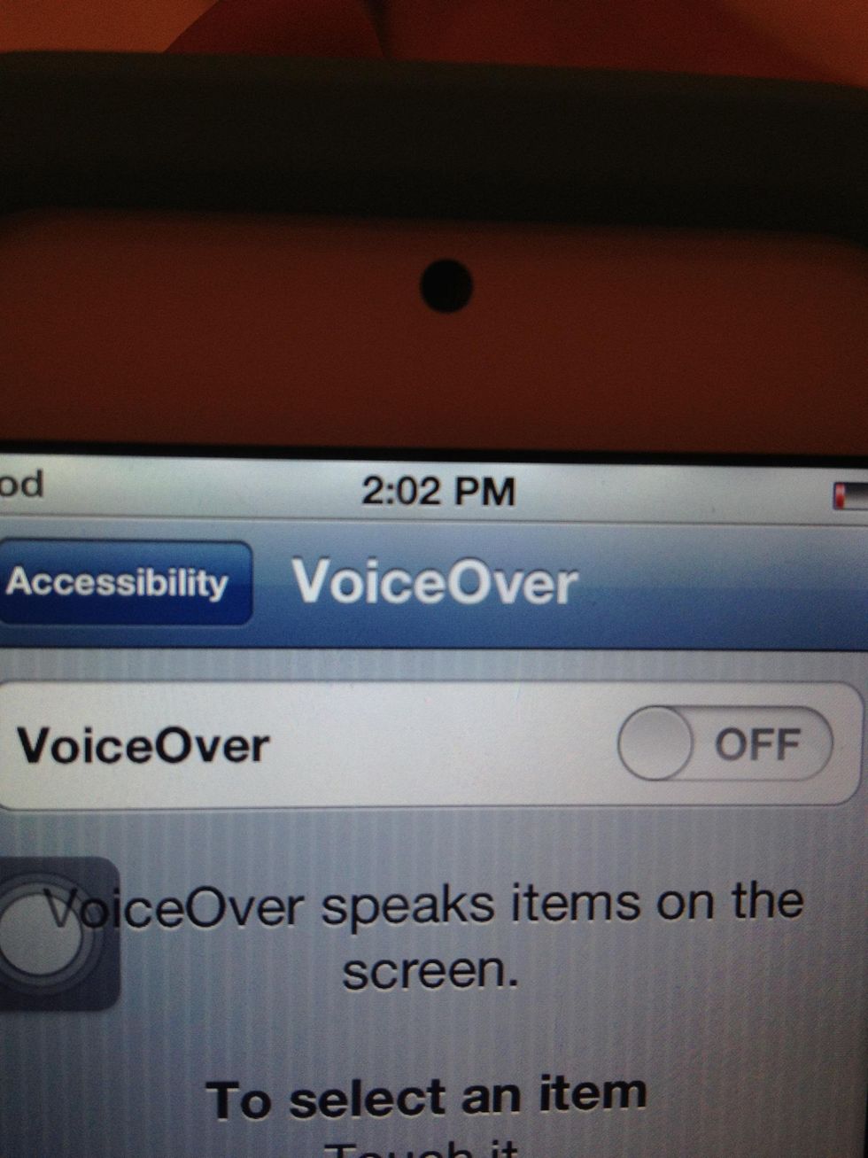 How to turn off voiceover B+C Guides