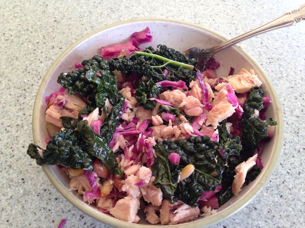 How to make leftover dino kale tuna salad B+C Guides
