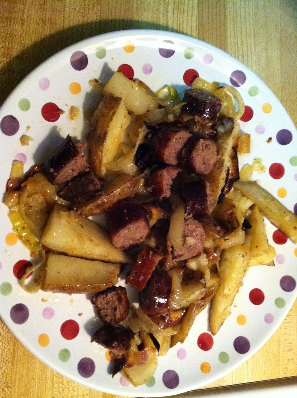 How to cook sausage, potatoes & onions - B+C Guides