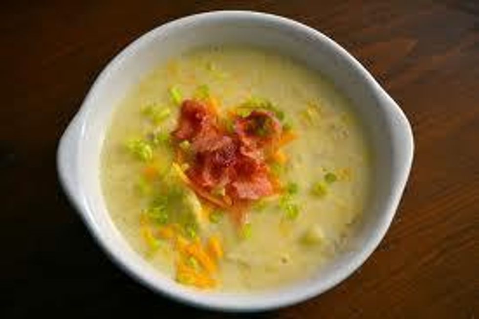How to make pampered chef loaded baked potato chowder B+C Guides