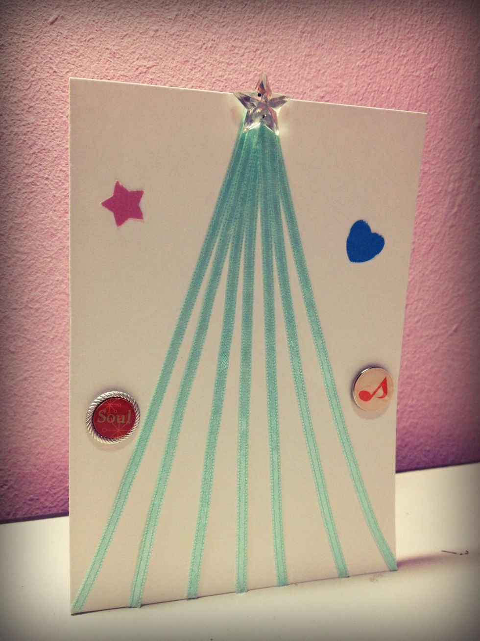 How To Make A Ribbon Christmas Tree Card - B+c Guides