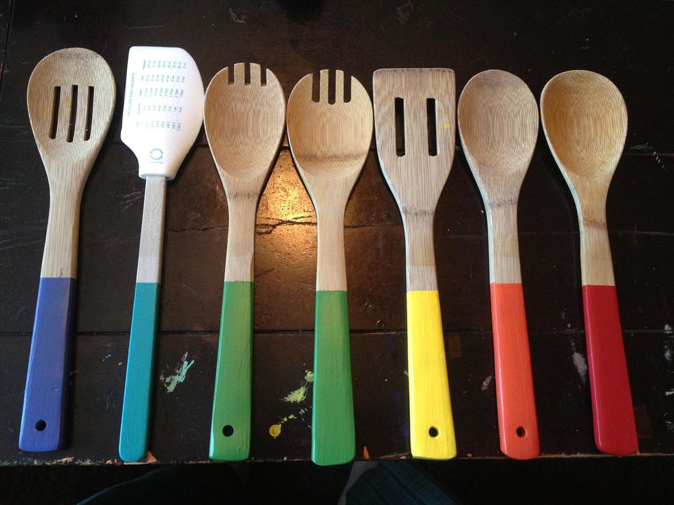 How to paint the handles of your wooden cookware B+C Guides