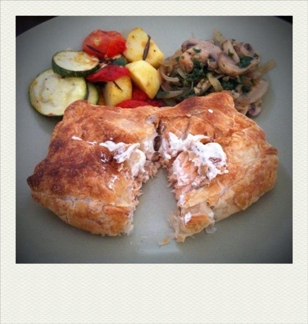 How to make salmon en croûte with cream cheese B+C Guides