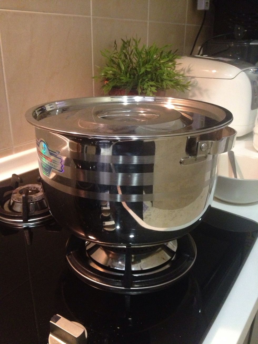 Immediately turn off the heat. Cover with a lid and leave it overnight. This is the hardest part. Gotta wait \ud83d\ude47