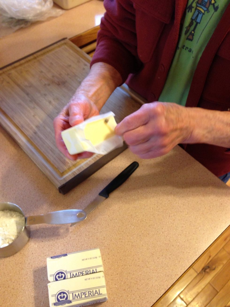 Imperial margarine seems to work the best according to my Grandma who's done this for many years. You may need more than two cubes to get the dough consistency right.