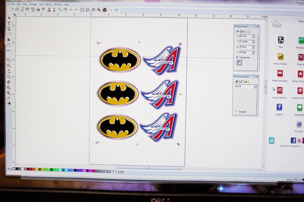 Import artwork to GO Edition print and cut software. Create your contour paths and registration marks.