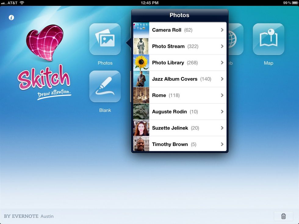 Import photos from camera roll (fig. 2)