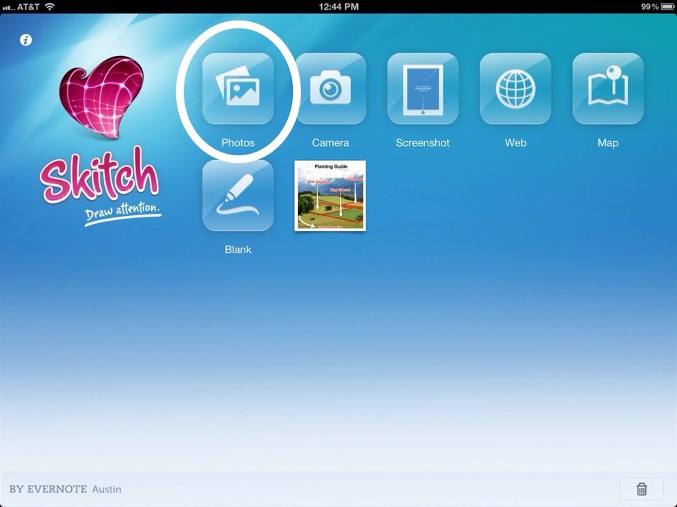 Import photos from the camera roll (fig. 1)