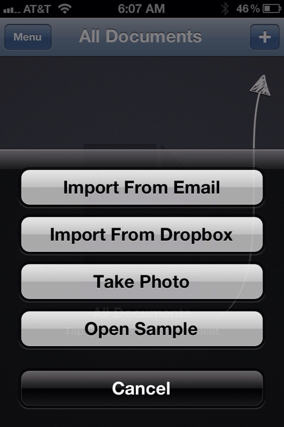 Import your document. I demonstrate this with email.