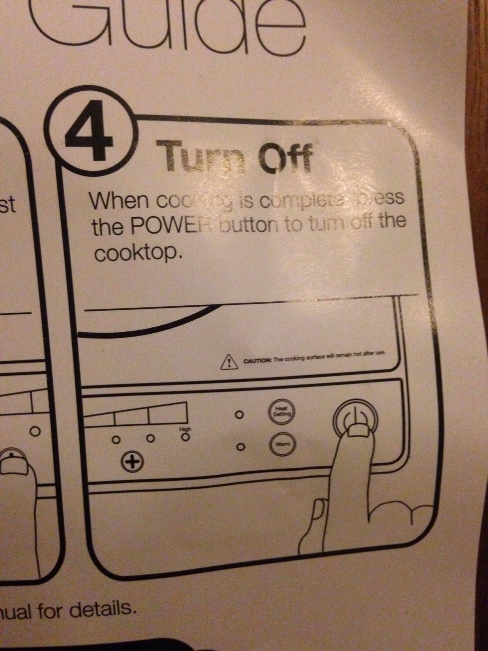 IMPORTANT: Make sure the stovetop is cool before sliding it back in