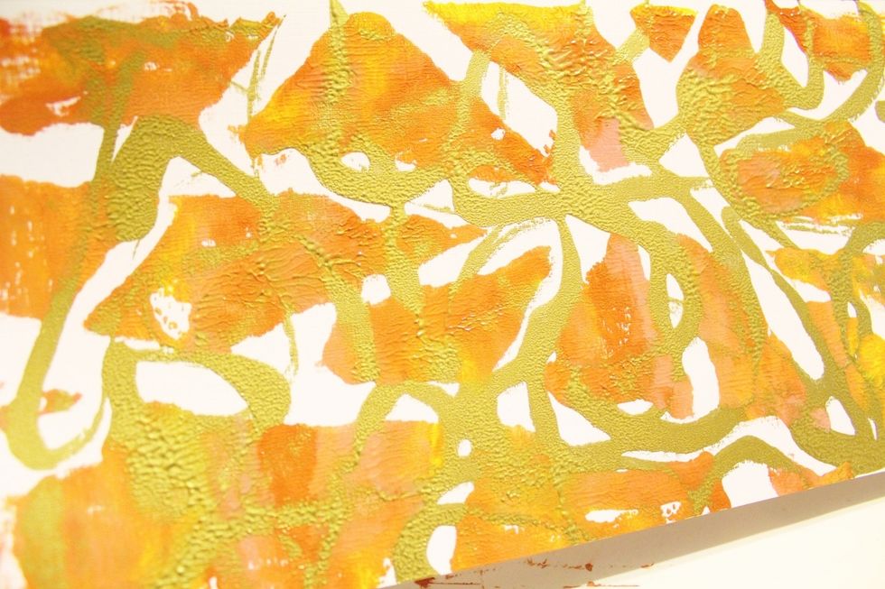 impress design onto white cardstock as before...