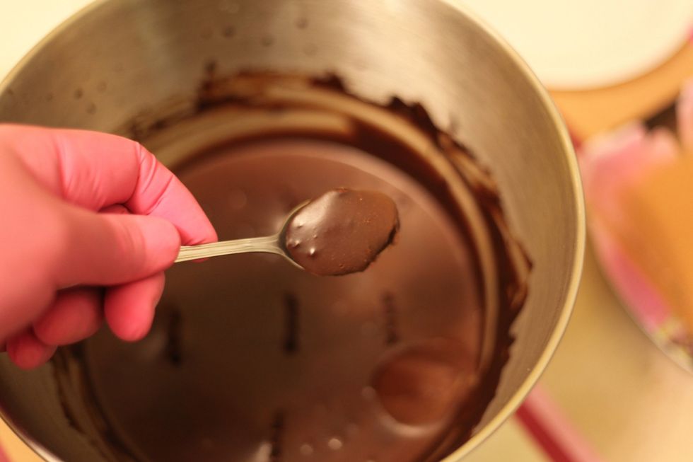 In 4-5 hours, your ganache should be ready. Use a teaspoon to size the balls. Have a taste ;) I was going to make rum balls but my hands are a too clumsy for rolling balls so Rolling Stones it is!