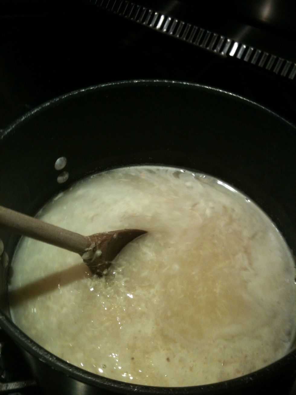 In a 2 quart or larger pot, Stir together the ginger, water, lime juice, sugar and vanilla.