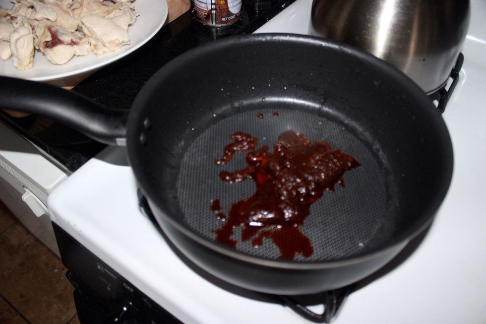 In a big pot, cook spice paste first.