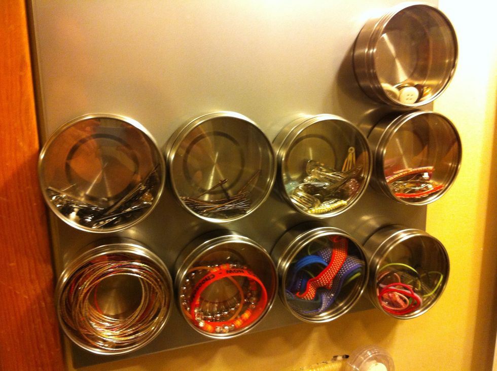 In a container all of those.