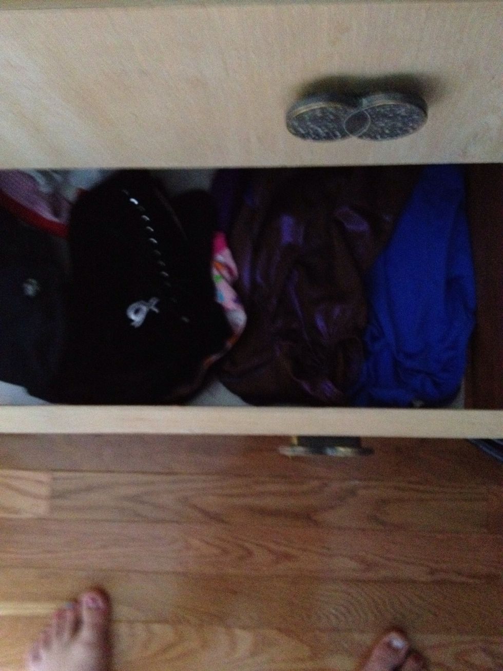 In a drawer like me! Just don't fold them!