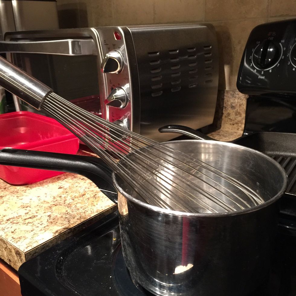 In a large bowl or pot, whisk together all of the ingredients (minus the fruit topping). Pour into serving dishes or bowl and cover with plastic wrap. Put in the fridge and let it sit overnight.