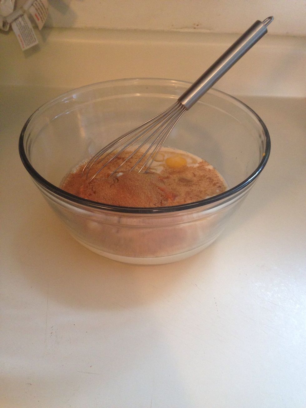 In a large bowl whisk together all the filing ingredients until well combined.