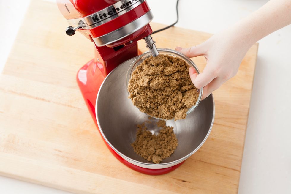 In a large mixing bowl, add your brown sugar.