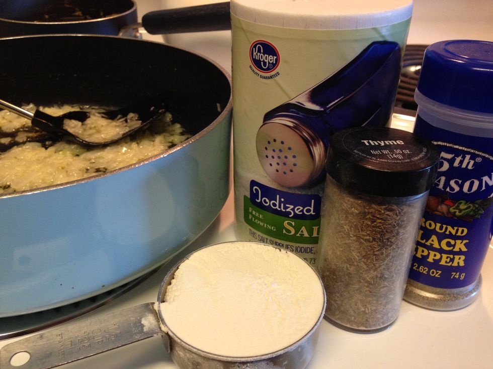 In a large skillet heat butter on medium heat level until melted.