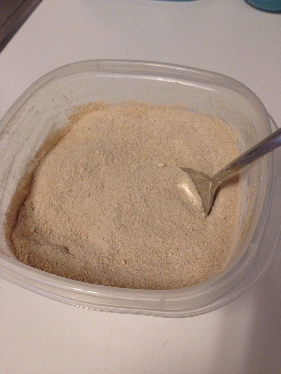 In a medium bowl, combine flour, sugar, and cinnamon - set aside.