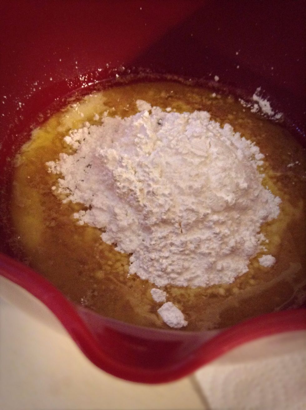 In a medium size bowl pour in the brown sugar and butter mixture, 1 teaspoon of vanilla, 1/4 cup of milk and 4 cups of the icing sugar. Mix well with electric mixer :)
