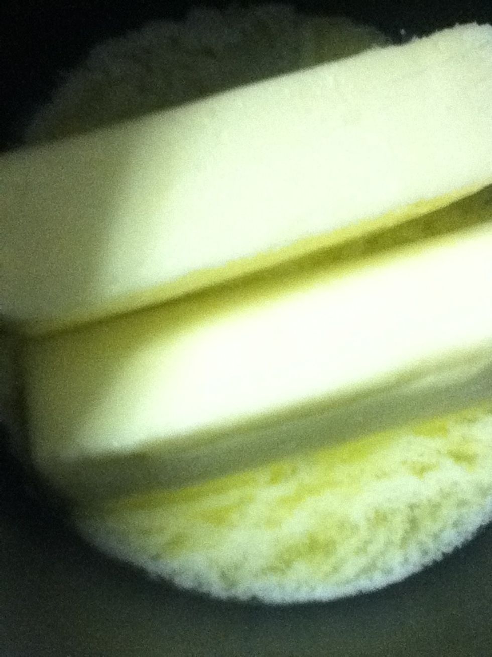 In a medium sized saucepan melt butter on medium heat