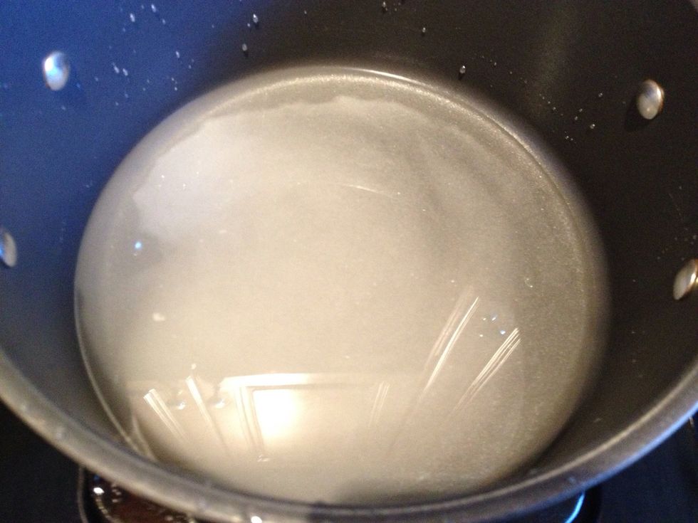 In a pot add 1Cup of water, 2 tsp. of salt, 3/4 cup sugar.