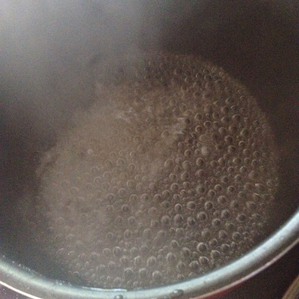 In a pot boil water