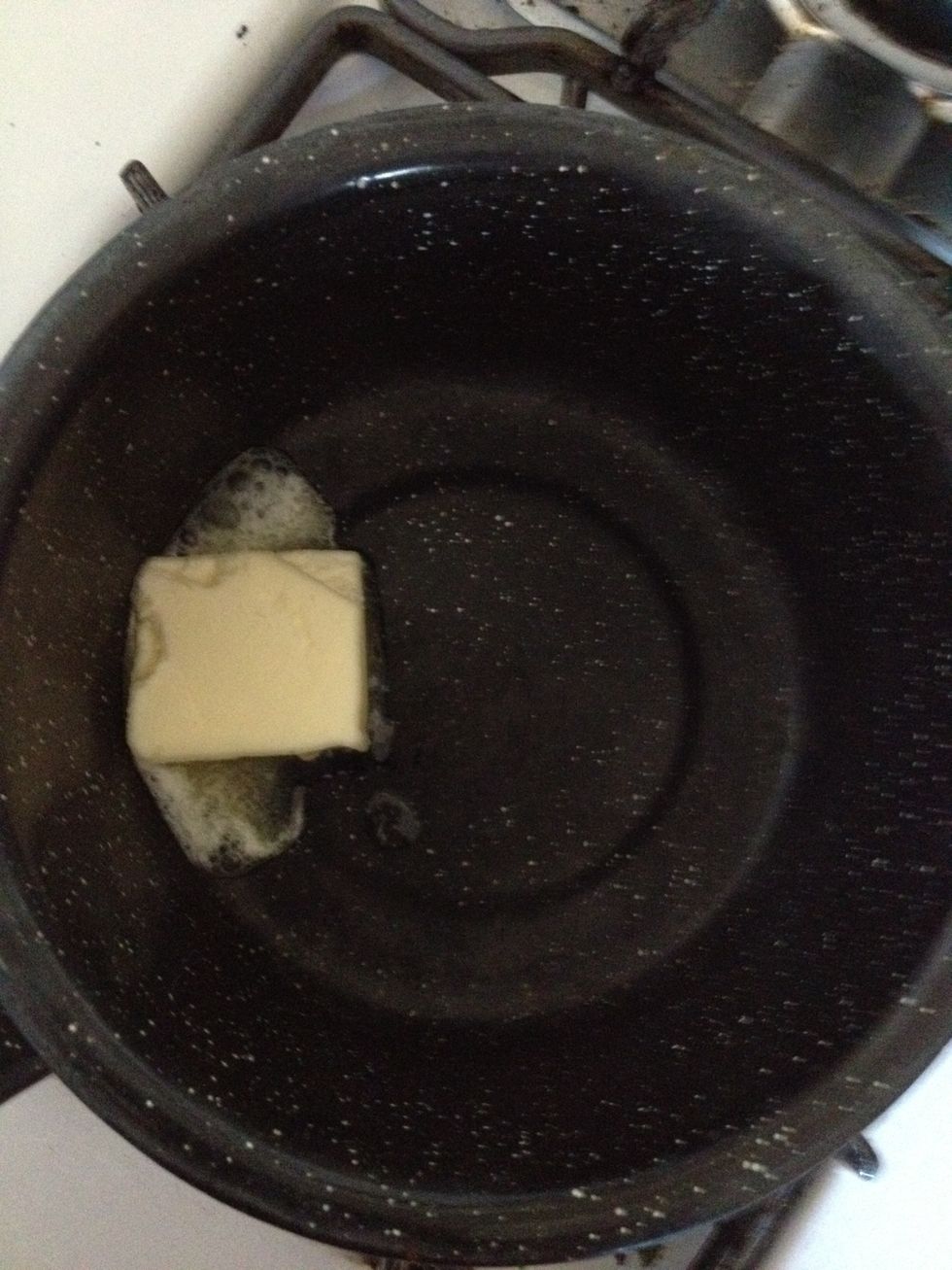 In a pot melt the butter.