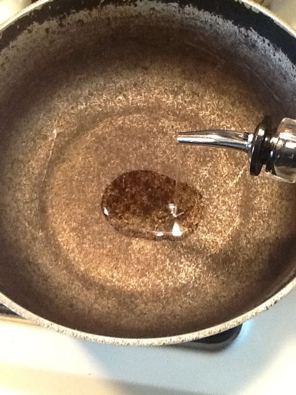 In a pot over medium high heat add the oil