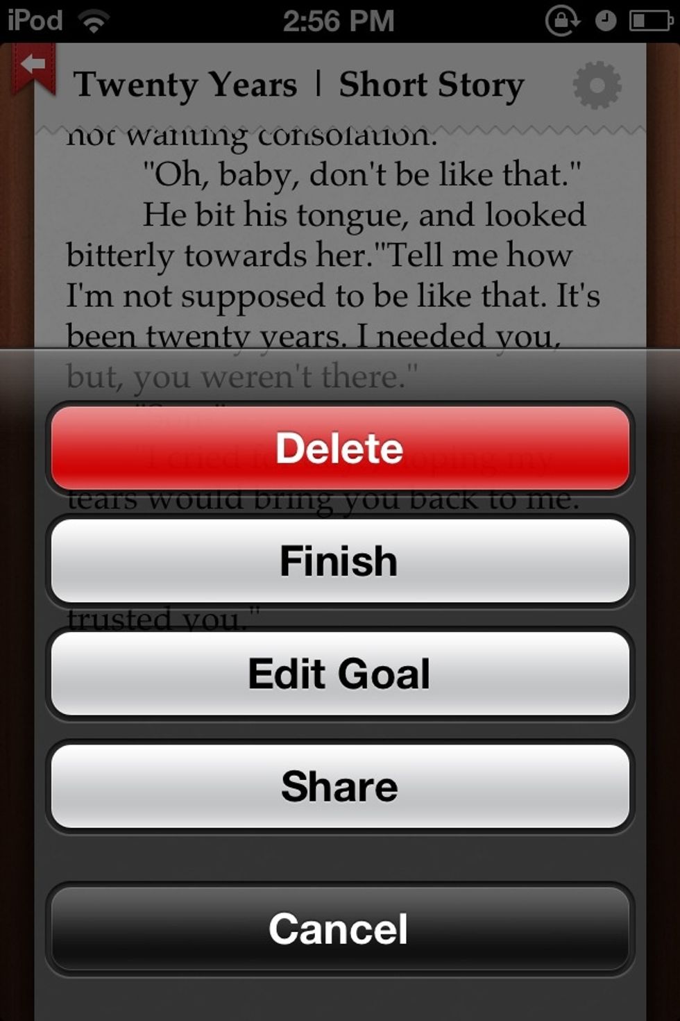 In a project, pressing the gear brings this up. You can change the word goal, or finish.