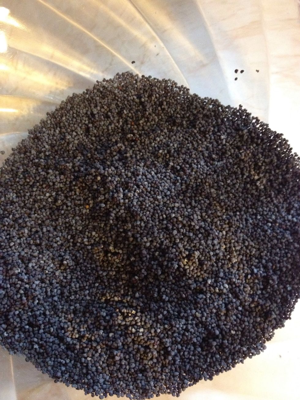 In a separate bowl, add poppy seeds.