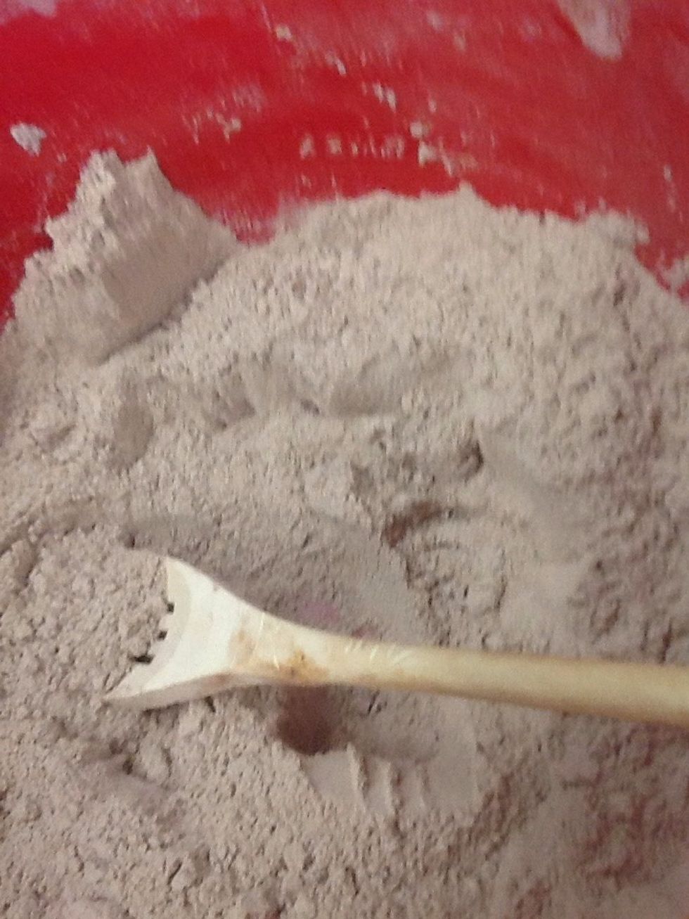 In a separate bowl put your dry ingredients.