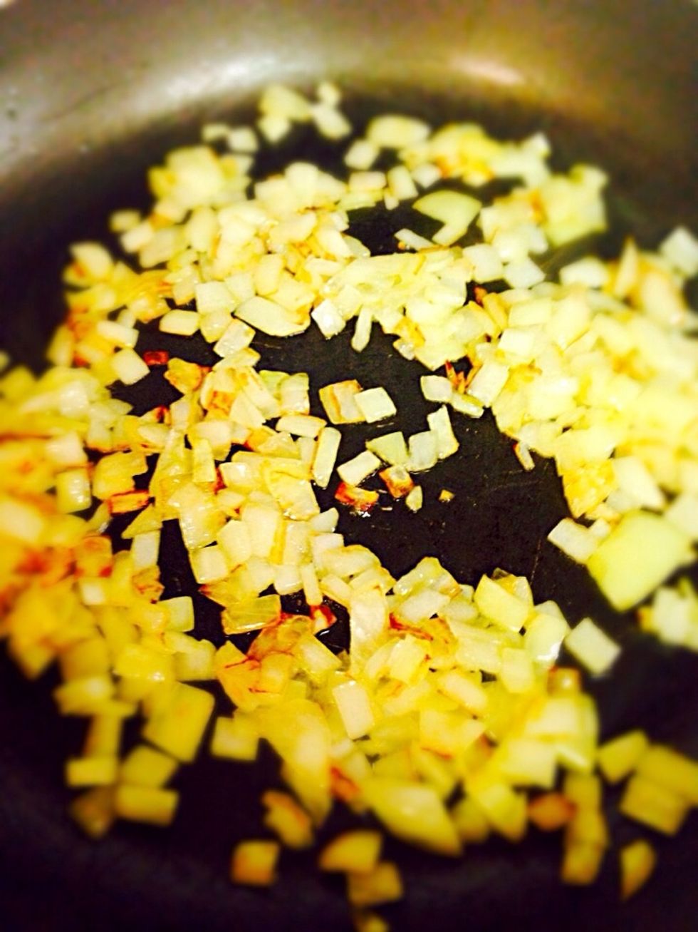 In a separate frying pan brown the onions