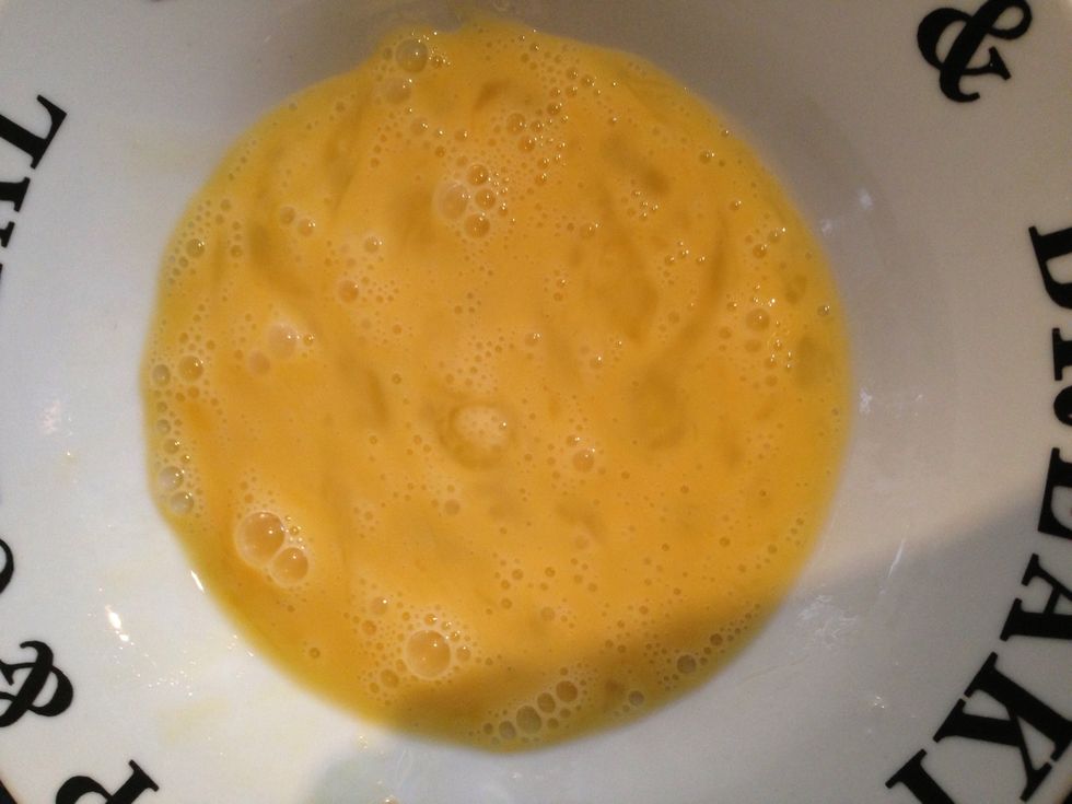 In a seperate bowl whisk the egg