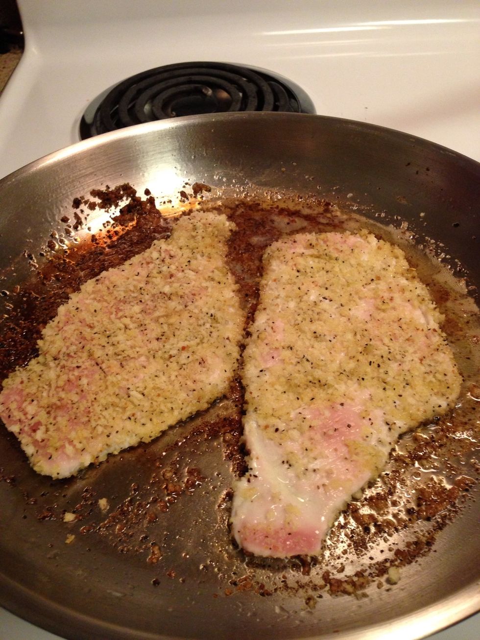 In a shallow frying pan on medium heat, add oil and fillets. They cook quickly (approx 3-5 min per side) or until you reach desired crispiness.