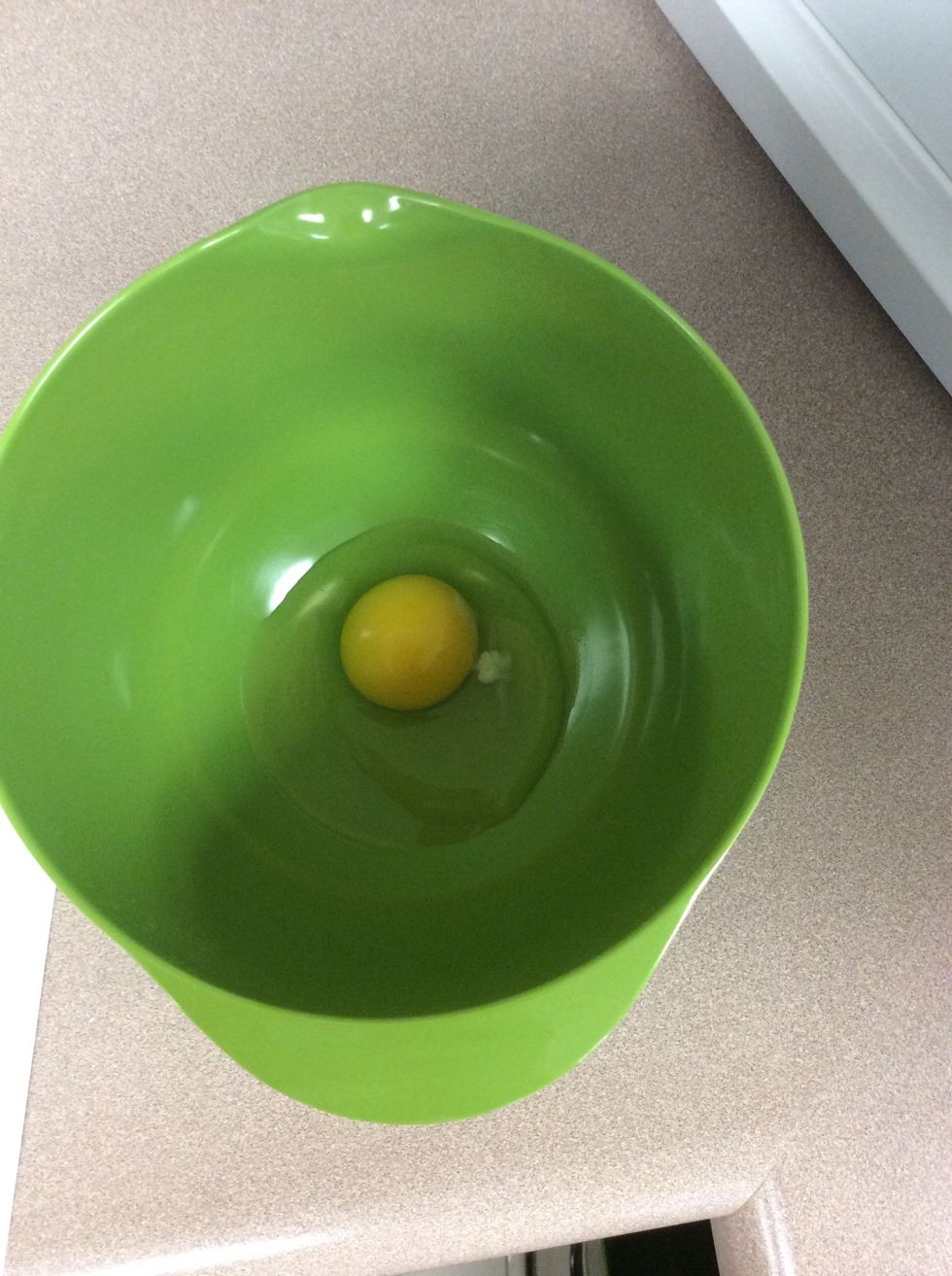In a small bowl add an egg
