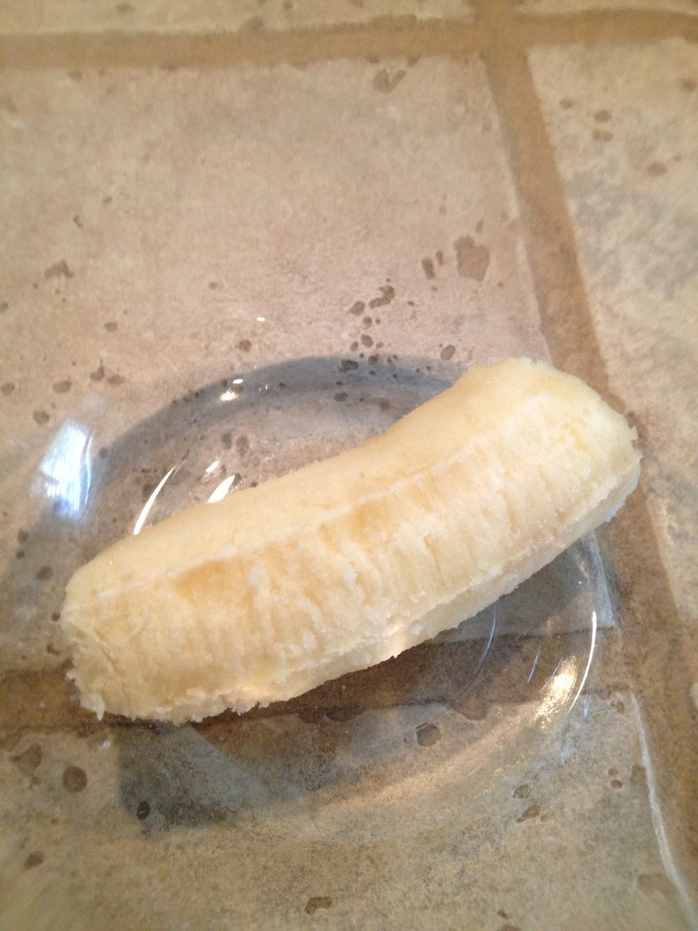 In a small bowl, add the banana.