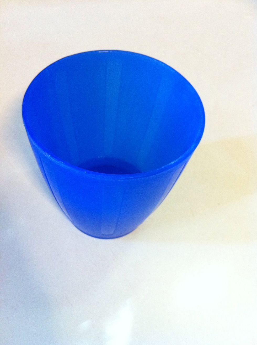 In a small cup, fill the bottom with a splash of water and microwave it for about 10 seconds. We want concentrated coffee for the frappucino and also it's ways faster than boiling