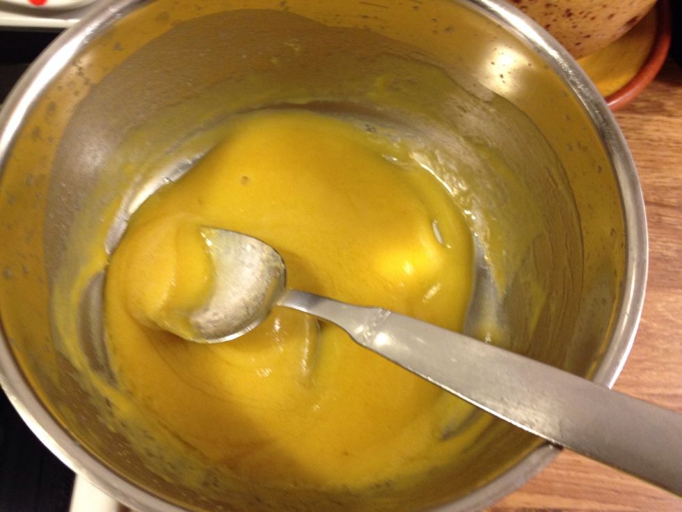 In a small pan melt the butter. Once melted add mustard and honey. Put aside.