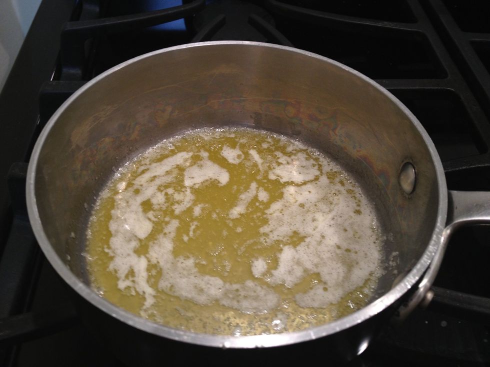 In a small saucepan, melt the butter over medium heat. As the butter melts, it will begin to foam. When it turns brown and starts to smell nutty, remove from the heat.