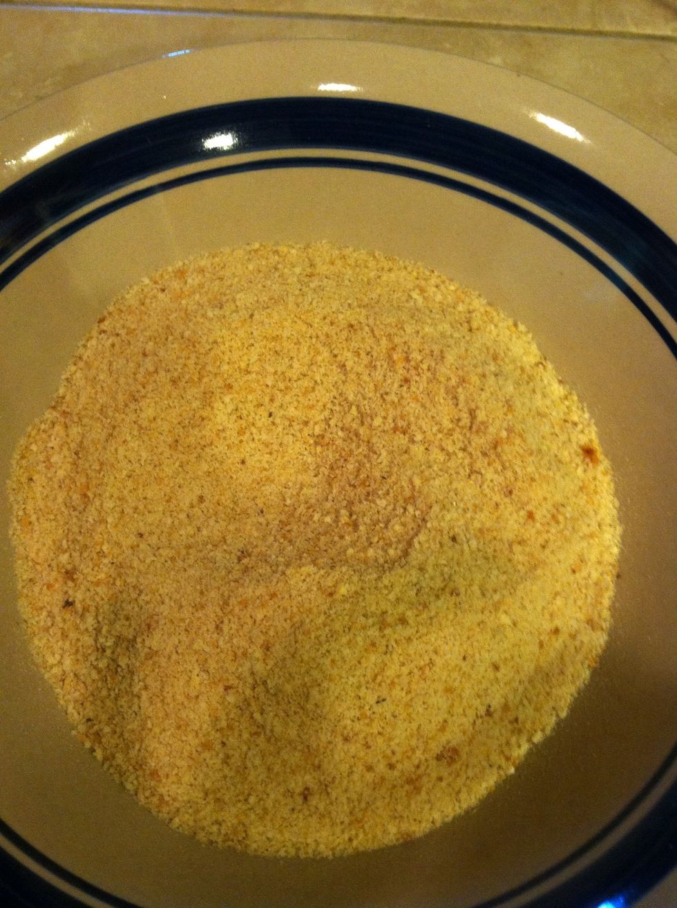 In another bowl add bread crumbs ( I used plain bread crumbs this time , but you can use season ones as well)