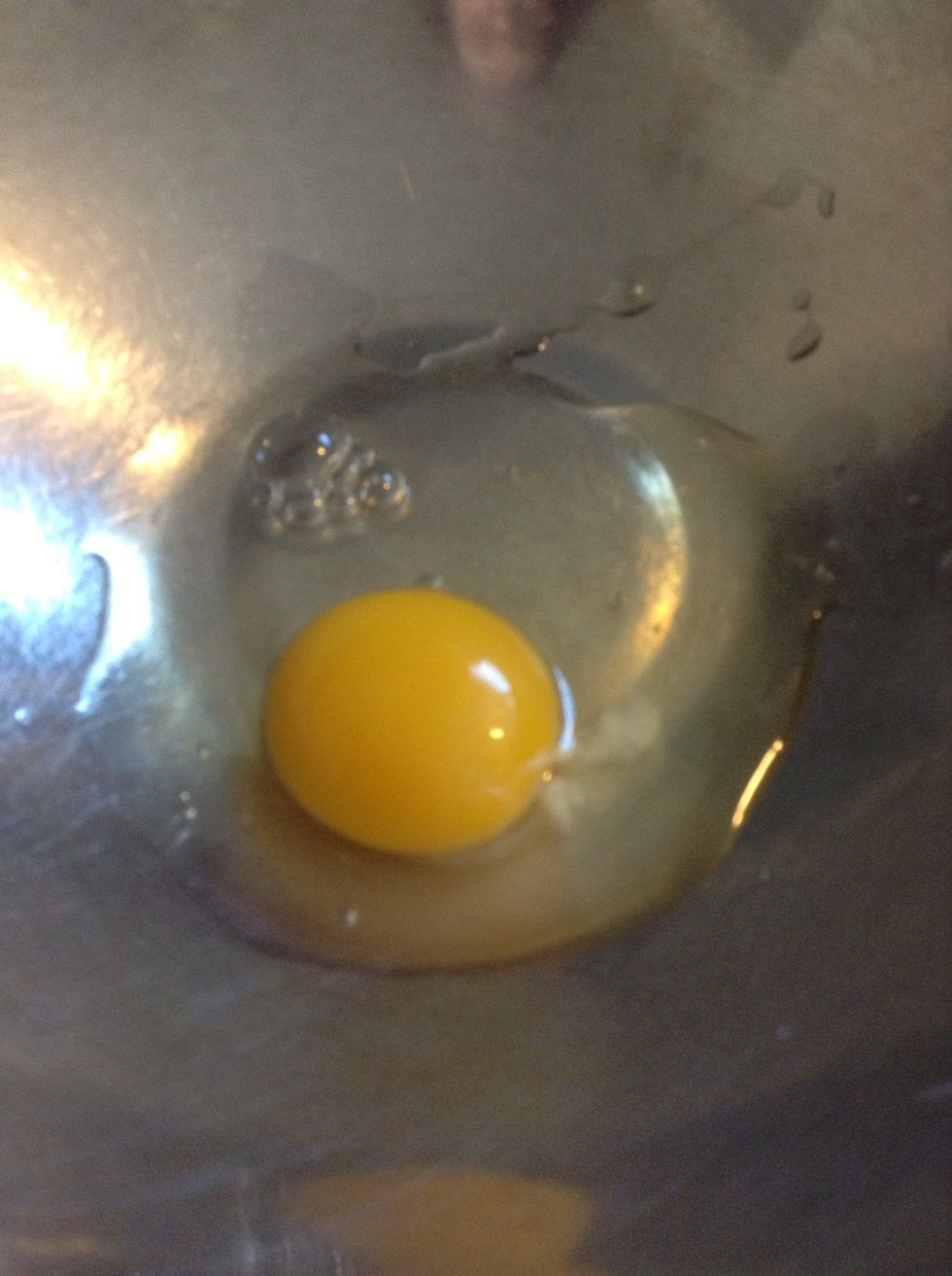 In another bowl, take one egg and . . .