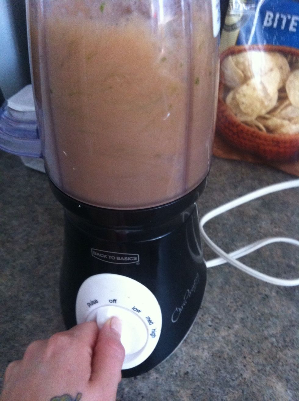 In batches, fill blender or food processor and pulse to your liking.