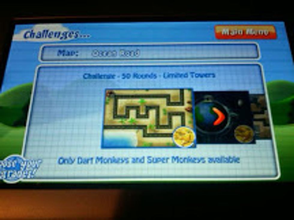 In challenge click or tap on a challenge you haven't done yet or click choose upgrades