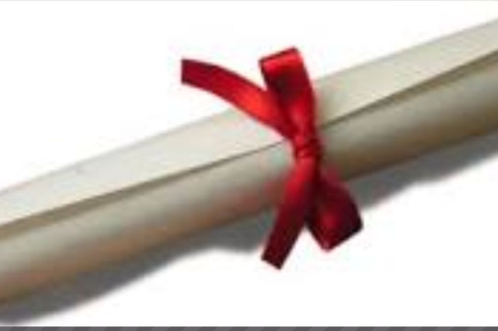 In collage you earn a degree.