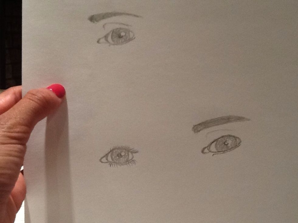 In fact, maybe sketch a couple of eyes, just to practice. After all, practice makes perfect.