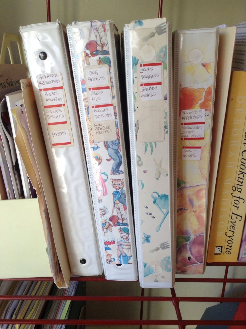 In fact, she's accumulated so many recipes that she's filled several binders with her favorites. Yep, I AM inspired. Especially because. . .