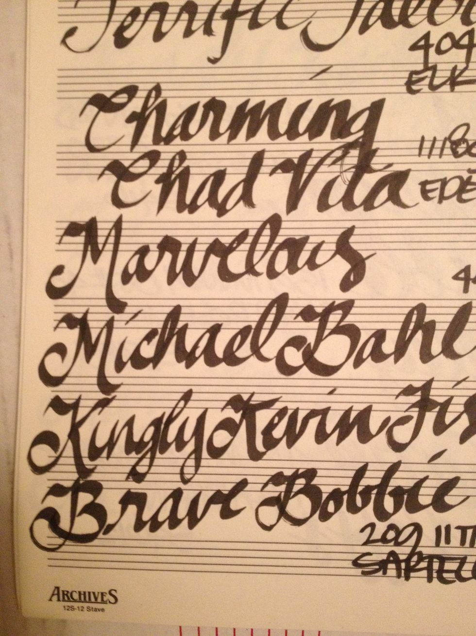 In keeping with the circus theme, I hand-addressed the envelopes using alliterative adjectives for each guest/party.